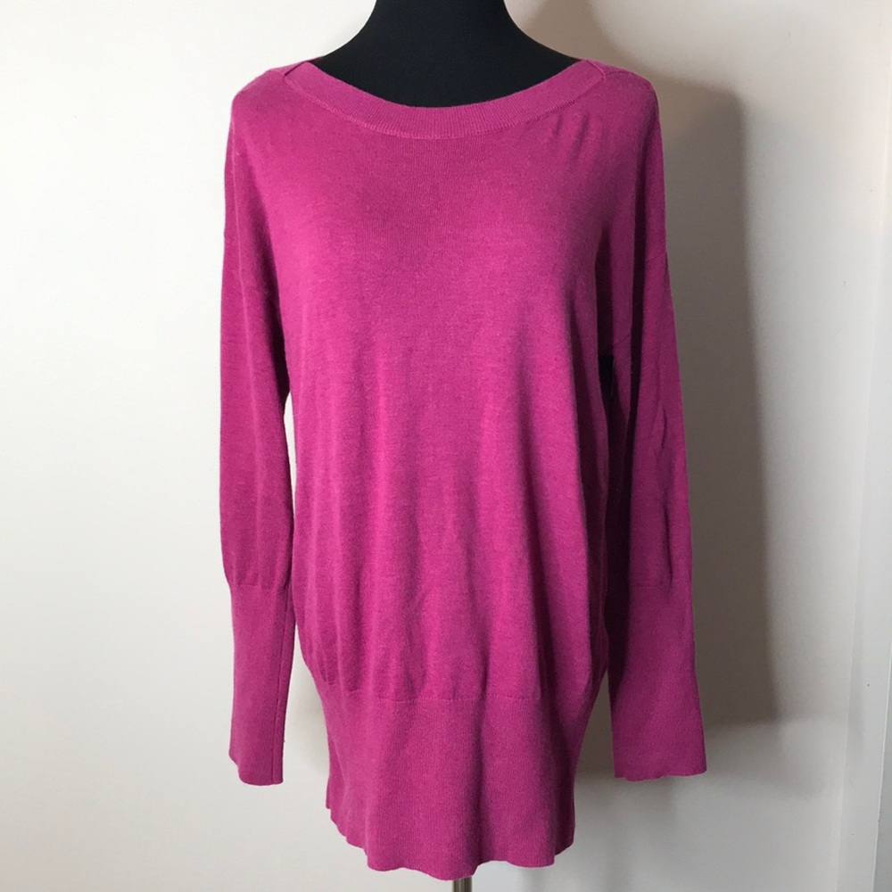 WHBM Soft pink sweater. Lux  Tunic sweater